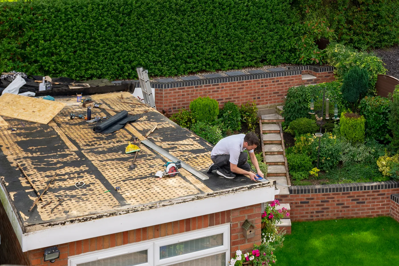 Felt Roofs work on a roof